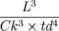 \frac{L^3}{Ck^3\times td^4}