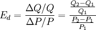 E_d=frac{Delta Q / Q}{Delta P / P}=frac{frac{Q_2-Q_1}{Q_1}}{frac{P_2-P_1}{P_1}}