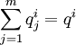 sum^{m}_{j=1}q^i_{j}=q^i