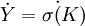 \dot{Y}=\sigma \dot(K)