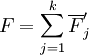 F=\sum_{j=1}^k\overline{F}^\prime_j