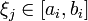 \xi_j \in [a_i, b_i]