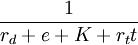 \frac{1}{r_d+e+K+r_tt}