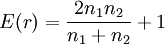 E(r)=\frac{2n_1n_2}{n_1+n_2}+1