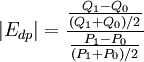 |E_{dp}|=\frac{\frac{Q_1-Q_0}{(Q_1+Q_0)/2}}{\frac{P_1-P_0}{(P_1+P_0)/2}}