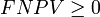 FNPV\ge 0