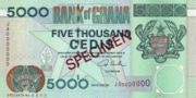 加纳塞地2001年版面值5000 Cedis——正面