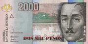 哥伦比亚比索2005年版面值2000 Pesos——正面