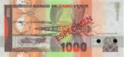 佛得角埃斯库多1989年版面值1000 Escudos——反面