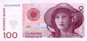 挪威克朗1998年版100克朗——正面