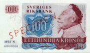 瑞典克朗1965年版100克朗——正面