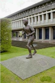 Statue of Terry Fox in the Academic Quadrangle gardens