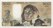 法国法郎1989年版500法郎——正面