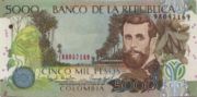 哥伦比亚比索1997年版面值5000 Pesos——正面