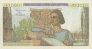 法国法郎1952年版10,000法郎——反面