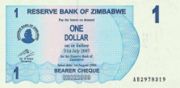津巴布韦元2006年版1 Dollar面值——正面
