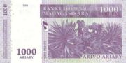 马达加斯加法郎2004年版面值1000 Ariary/5000 Francs——反面