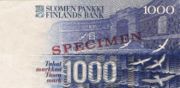芬兰货币1000马克——反面
