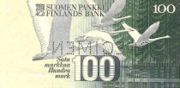 芬兰货币100马克——反面