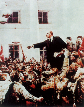 列宁在十月革命后宣布“一切权力归苏维埃”