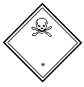 有毒物品（第2类和第6.1类）UN Transport symbol for poisonous substances (gases Class 2., other poisonous substances Class 6.1)
