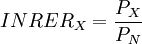INRER_X=\frac{P_X}{P_N}