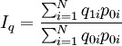 I_q=\frac{\sum_{i=1}^N{q_{1i}p_{0i}}}{\sum_{i=1}^N{q_{0i}p_{0i}}}