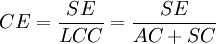 CE=\frac{SE}{LCC}=\frac{SE}{AC+SC}