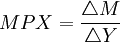 MPX=\frac{\triangle{M}}{\triangle{Y}}