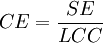 CE=\frac{SE}{LCC}