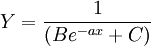 Y=\frac{1}{(Be^{-ax} + C)}