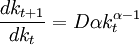 \frac{dk_{t+1}}{dk_t}=D\alpha k^{\alpha-1}_t