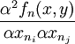 \frac{\alpha^2 f_n(x,y)}{\alpha x_{n_i} \alpha x_{n_j}}