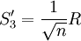 S'_3=\frac{1}{\sqrt{n}}R