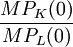 \frac{MP_K(0)}{MP_L(0)}