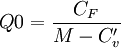 Q0=\frac{C_F}{M-C'_v}