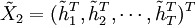 \tilde{X}_2=(\tilde{h}_1^T,\tilde{h}_2^T,\cdots,\tilde{h}_T^T)^T