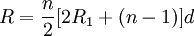 R=\frac{n}{2}[2R_1+(n-1)]d