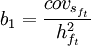 b_1=\frac{cov_{s_{f_t}}}{h_{f_t}^2}