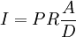 I=PR\frac{A}{D}