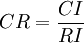 CR=frac{CI}{RI}