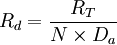 R_d=\frac{R_T}{N\times D_a}