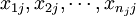 x_{1j},x_{2j},cdots,x_{n_jj}