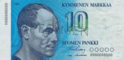 芬兰货币10马克——正面