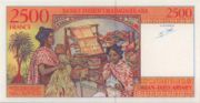 马达加斯加法郎1993年版面值2500 Francs——反面