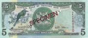 特立尼达多巴哥元2002年版5 Dollars面值——正面