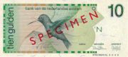 荷属安的列斯盾1986年版10 Gulden面值——正面