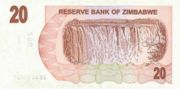 津巴布韦元2006年版20 Dollars面值——反面