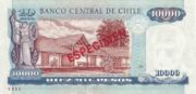 智利比索1997年版面值10,000 Pesos——反面