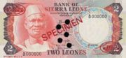 塞拉利昂利昂1983年版面值2 Leones——正面